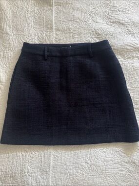 Vici Black Textured Tweed Mini Skirt